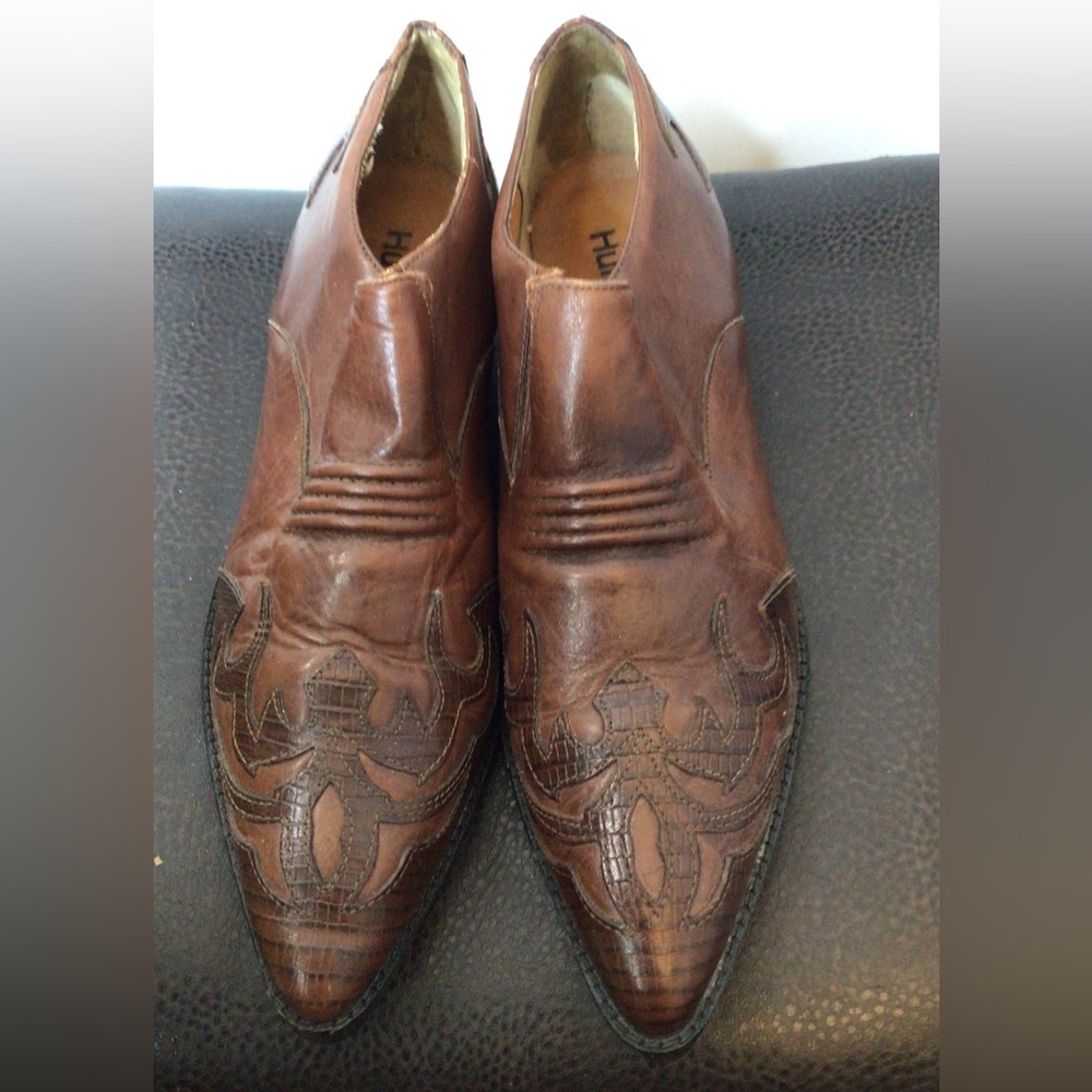 Hunt Club leather western ankle boots Size 10